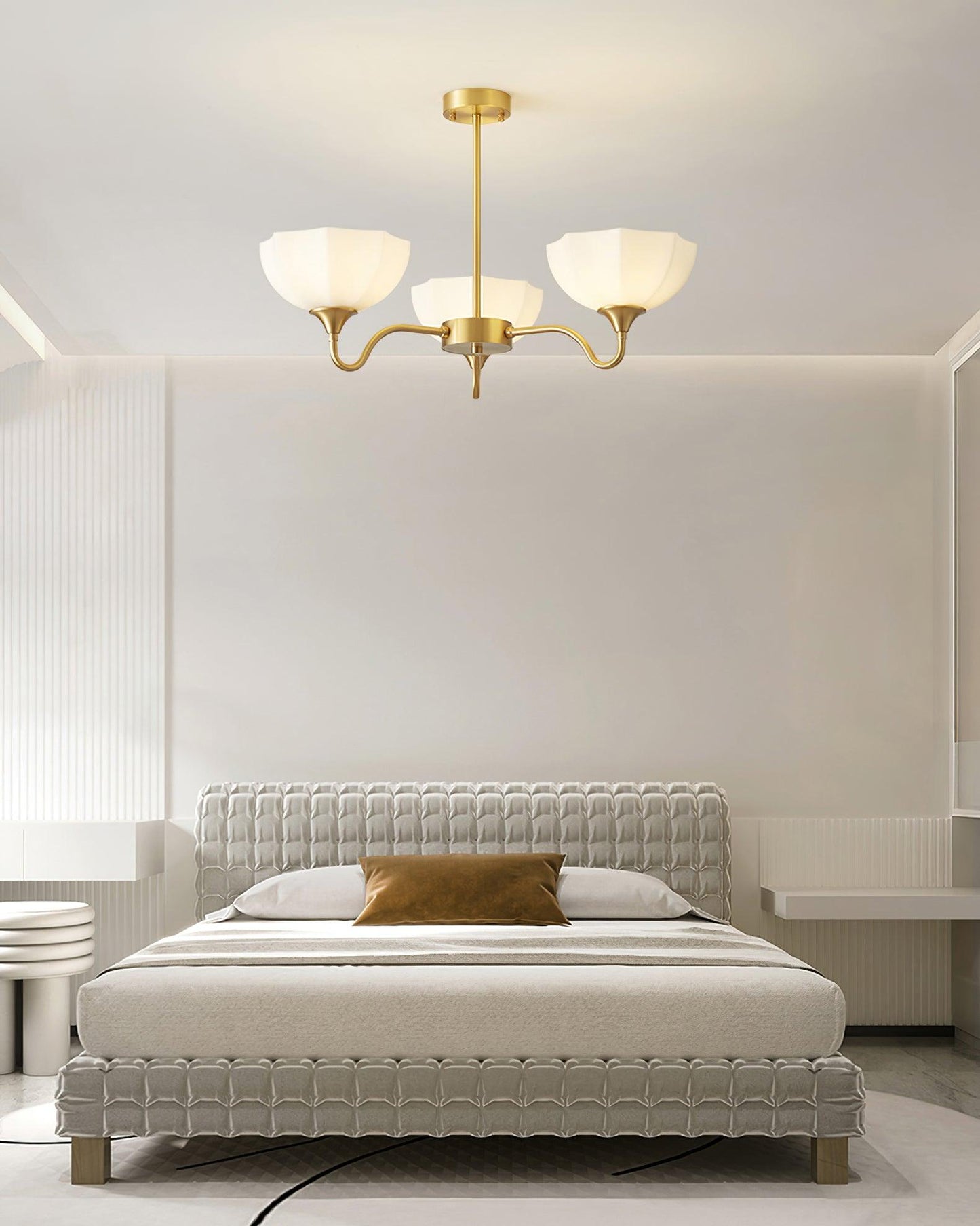 Octagonal Glass Bowl Electrolier Chandelier