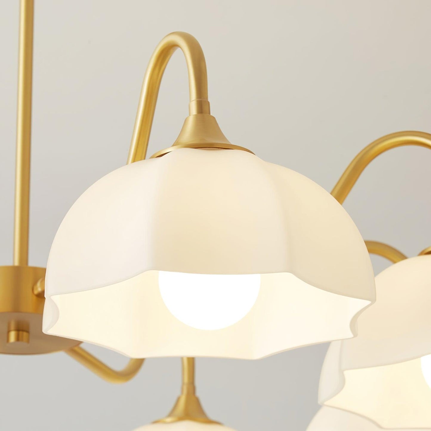 Octagonal Glass Bowl Electrolier Chandelier