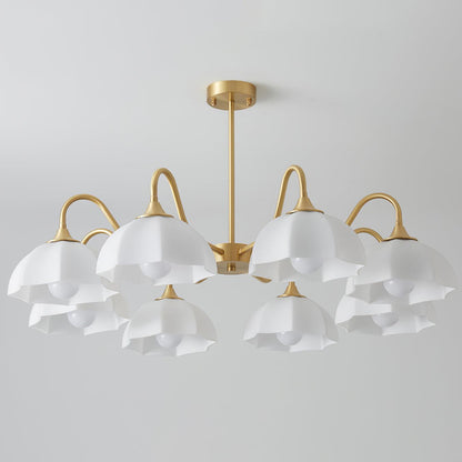 Octagonal Glass Bowl Electrolier Chandelier