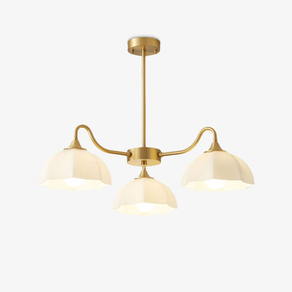 Octagonal Glass Bowl Electrolier Chandelier