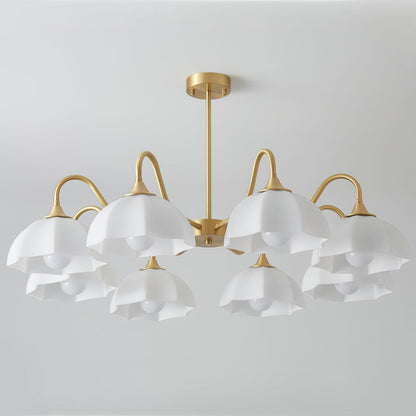 Octagonal Glass Bowl Electrolier Chandelier