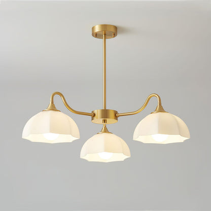 Octagonal Glass Bowl Electrolier Chandelier