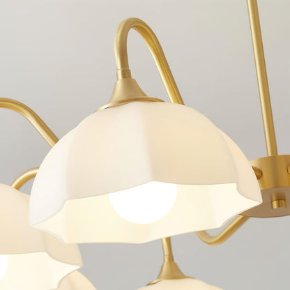 Octagonal Glass Bowl Electrolier Chandelier