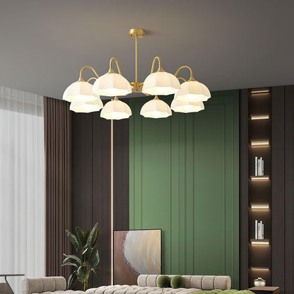 Octagonal Glass Bowl Electrolier Chandelier