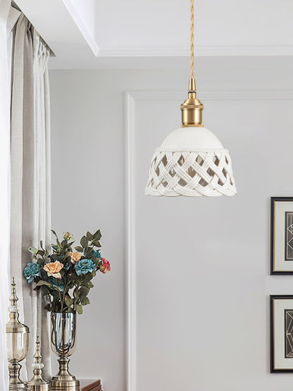 Openwork Ceramic Hanging light Pendant Lamp