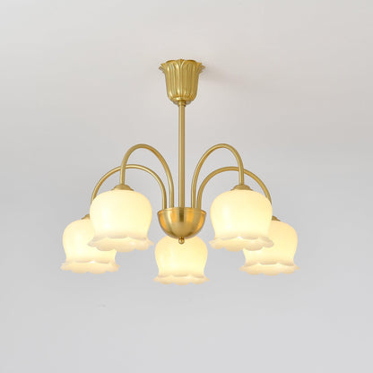 Orchids Brass Pendant light Chandelier