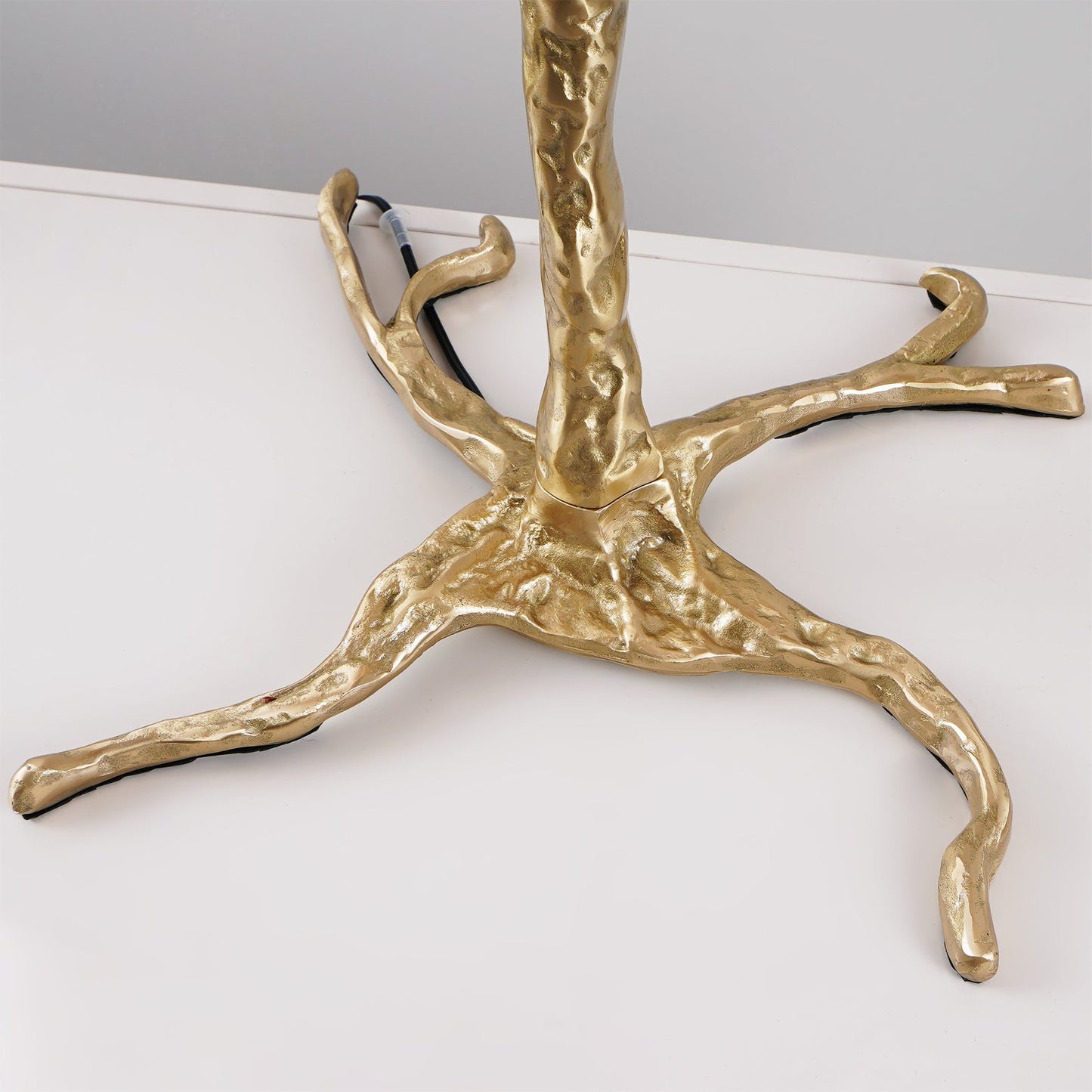 Ostrich Feather Brass Standing Lamp Floor Lamp