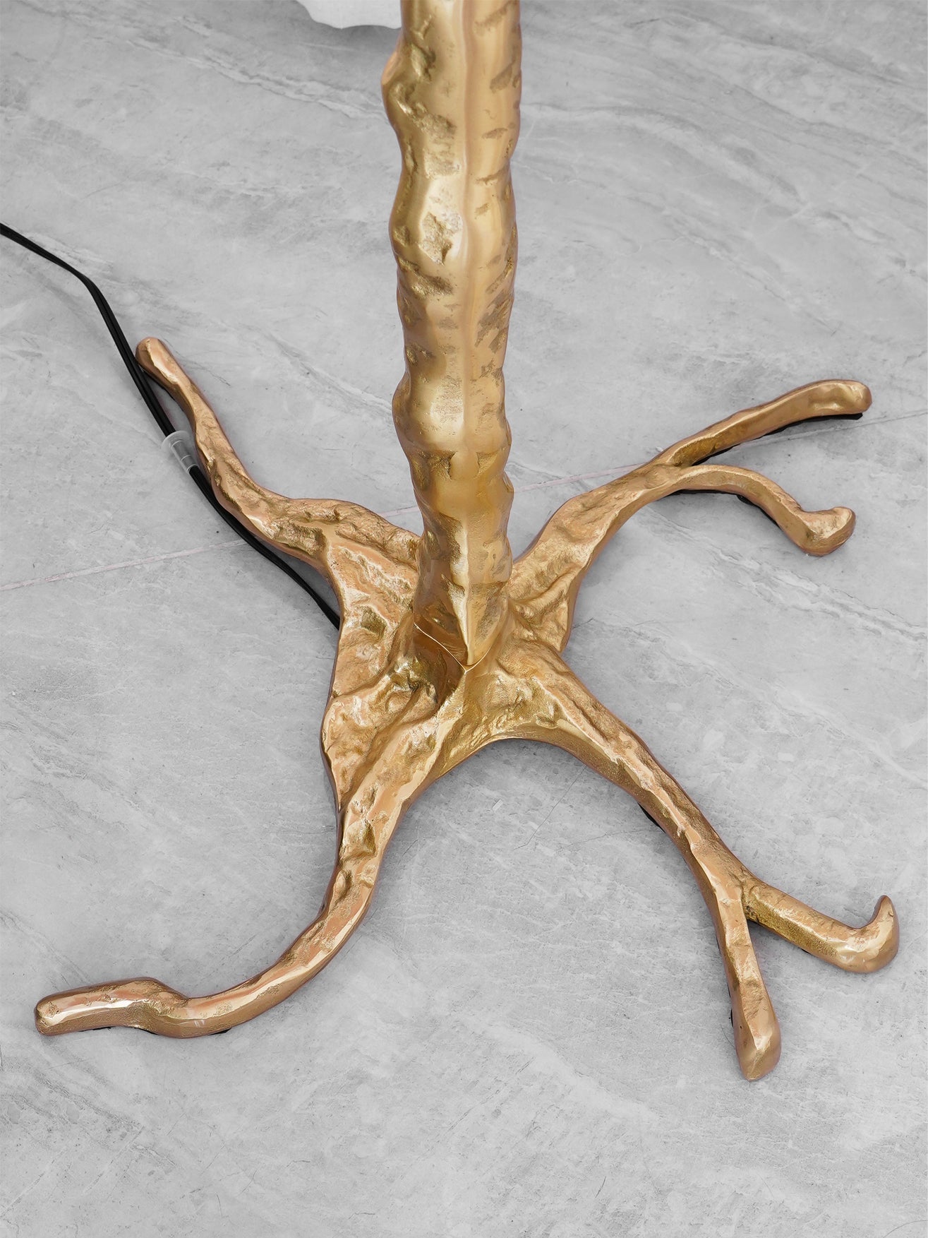 Ostrich Feather Brass Standing Lamp Floor Lamp