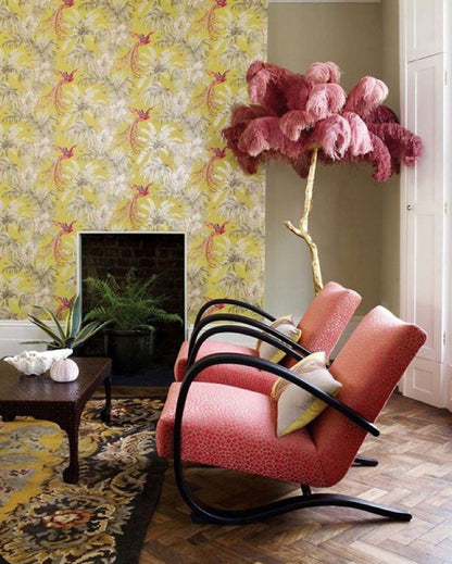 Ostrich Feather Brass Standing Lamp Floor Lamp