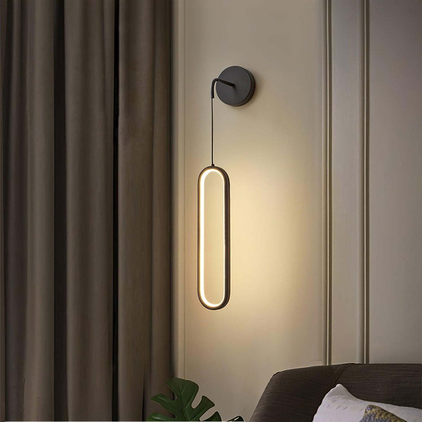 Oval LED Brass Wall light Wall Lamp