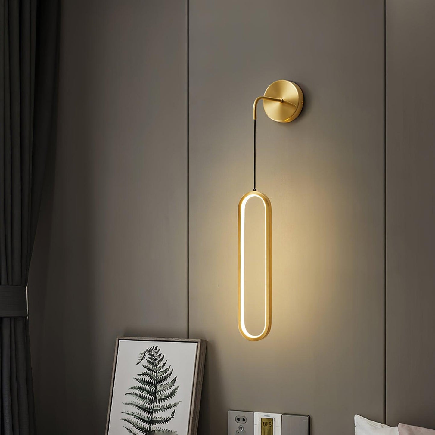 Oval LED Brass Wall light Wall Lamp