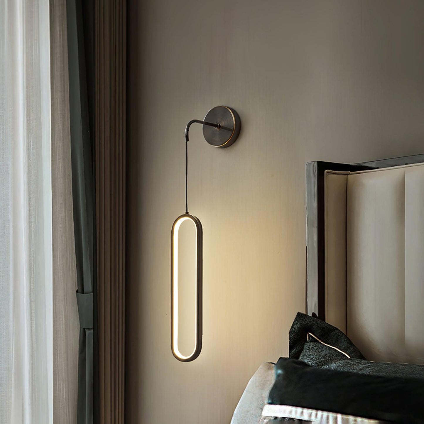 Oval LED Brass Wall light Wall Lamp