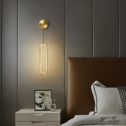 Oval LED Brass Wall light Wall Lamp