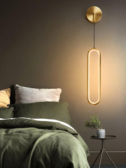 Oval LED Brass Wall light Wall Lamp