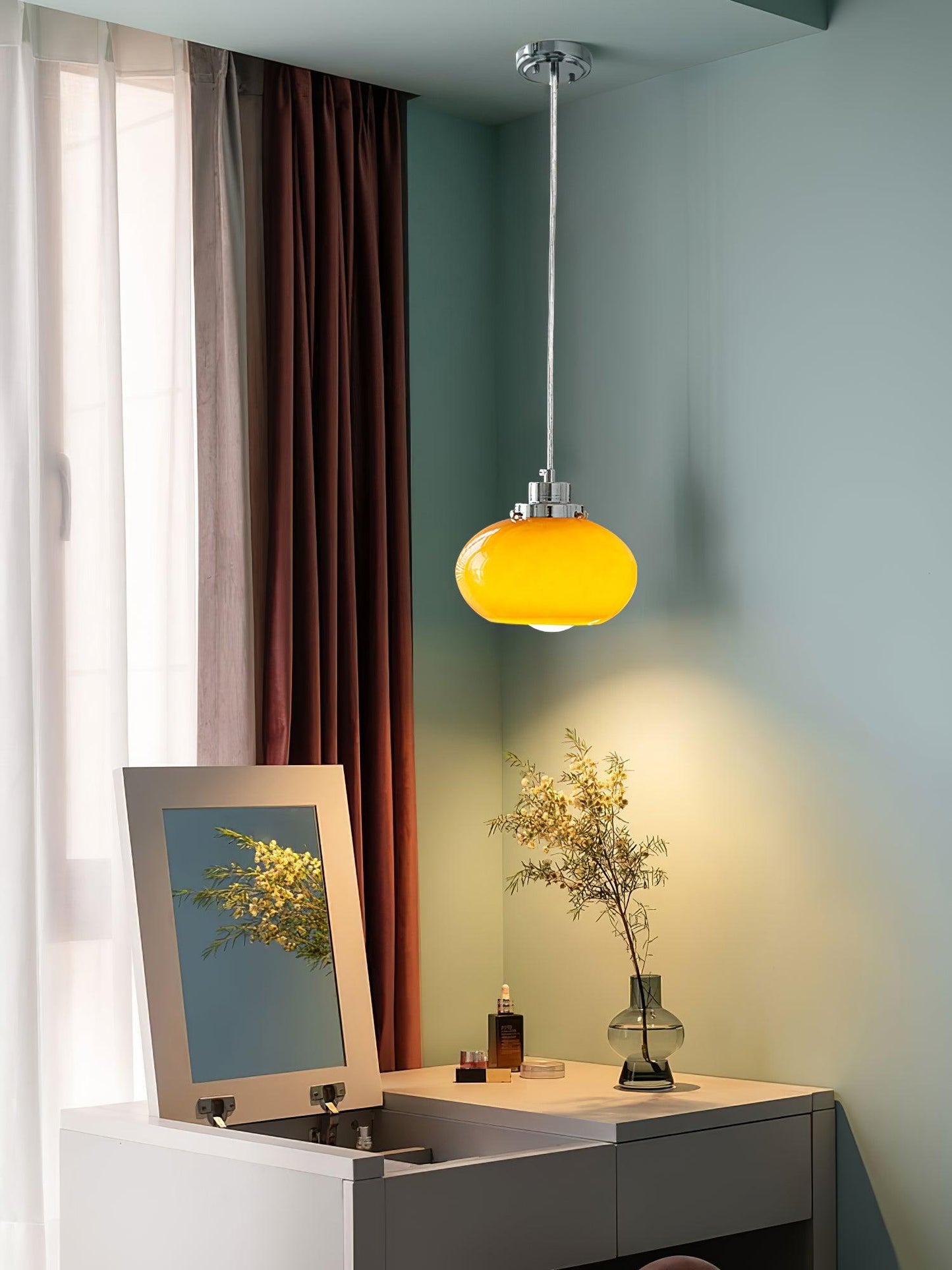 Oval Persimmon Drop light Pendant Light