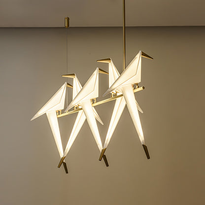 Paper Crane Bird LED Pendant light Chandelier
