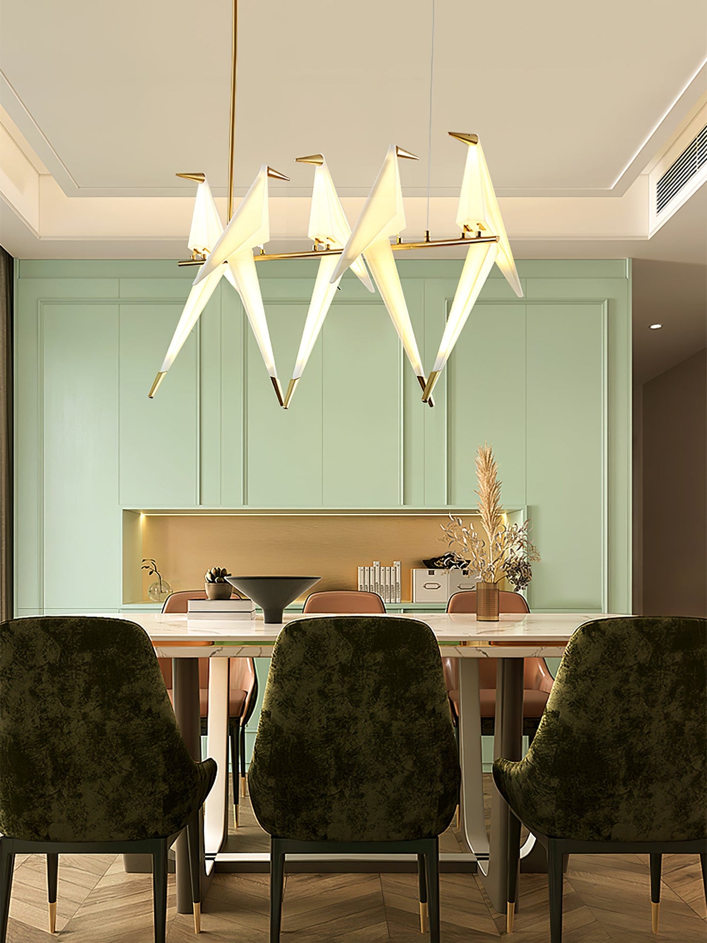 Paper Crane Bird LED Pendant light Chandelier