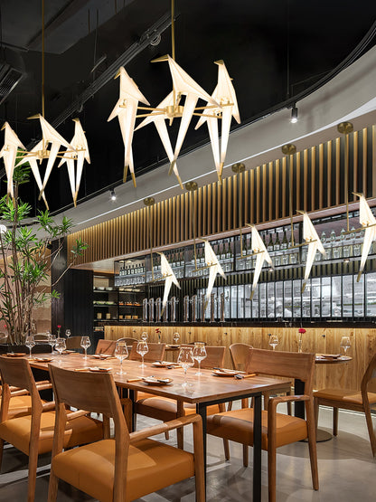 Paper Crane Bird LED Pendant light Chandelier