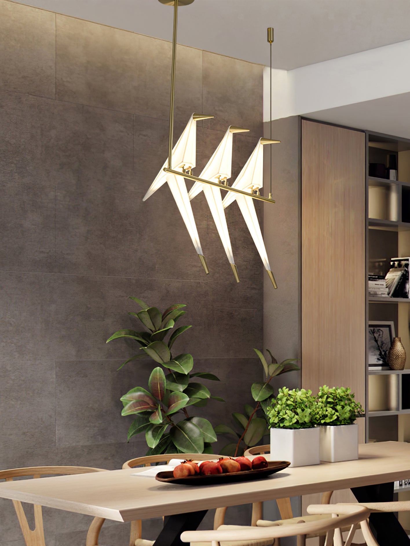 Paper Crane Bird LED Pendant light Chandelier