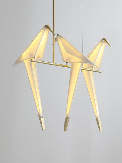 Paper Crane Bird LED Pendant light Chandelier
