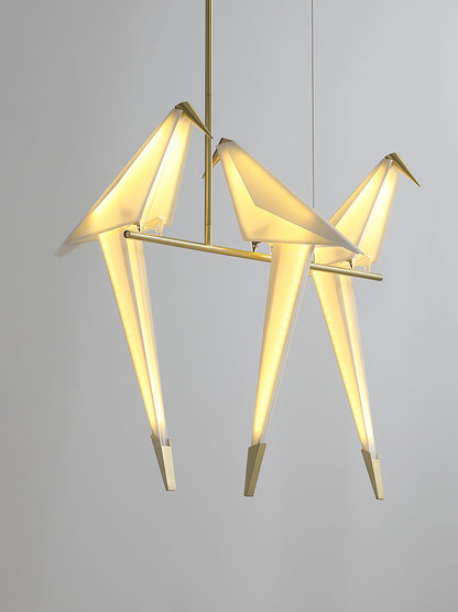 Paper Crane Bird LED Pendant light Chandelier