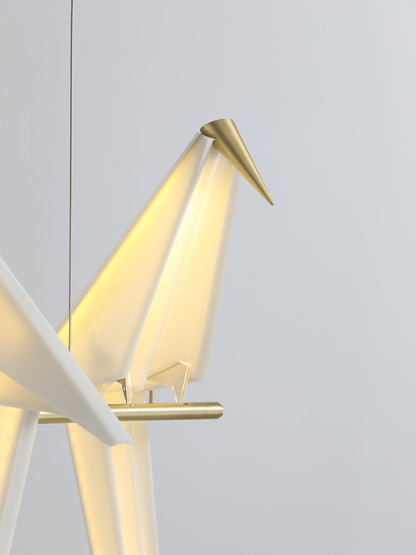 Paper Crane Bird LED Pendant light Chandelier