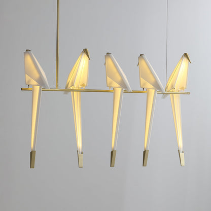 Paper Crane Bird LED Pendant light Chandelier