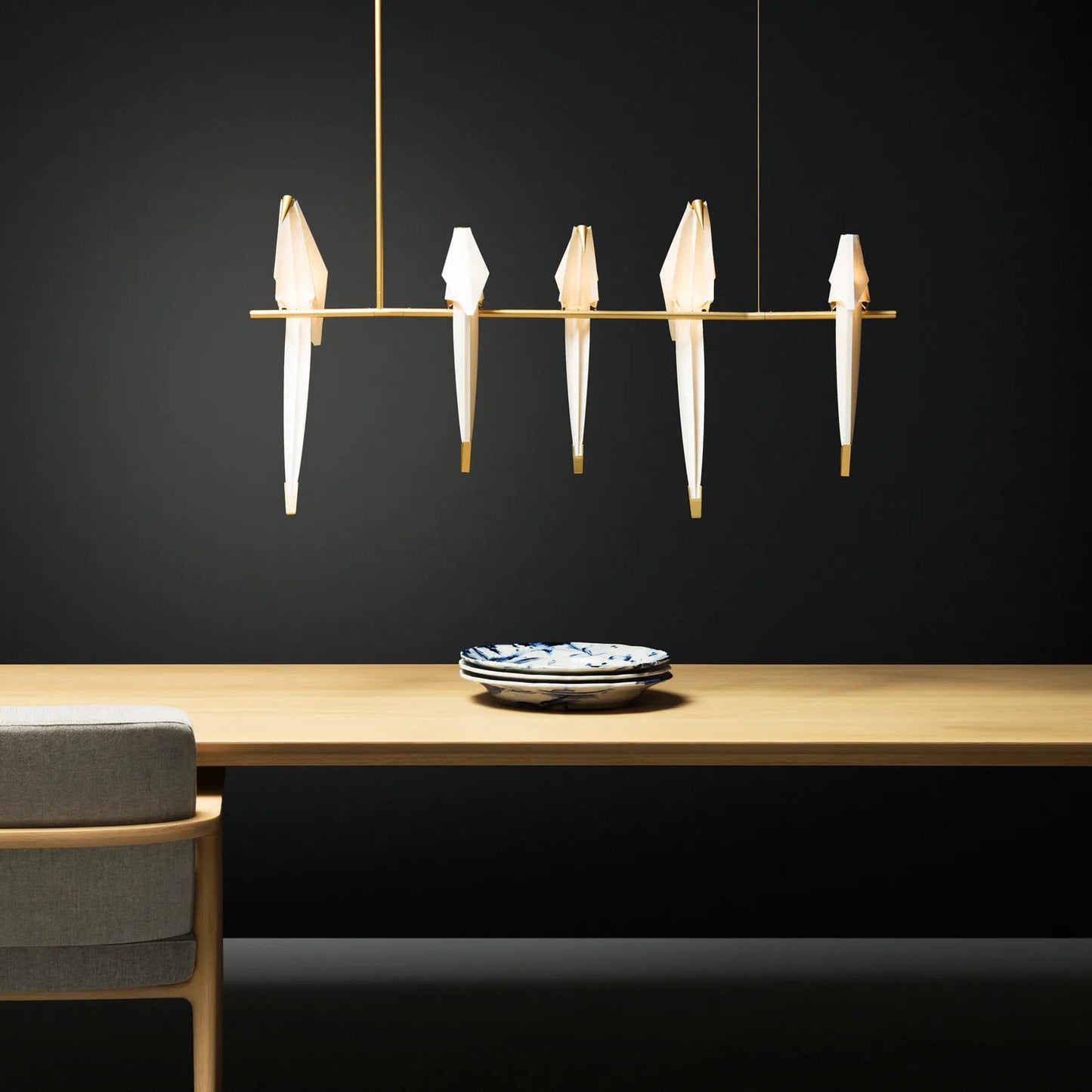 Paper Crane Bird LED Pendant light Chandelier
