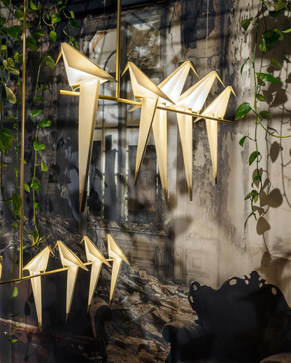 Paper Crane Bird LED Pendant light Chandelier