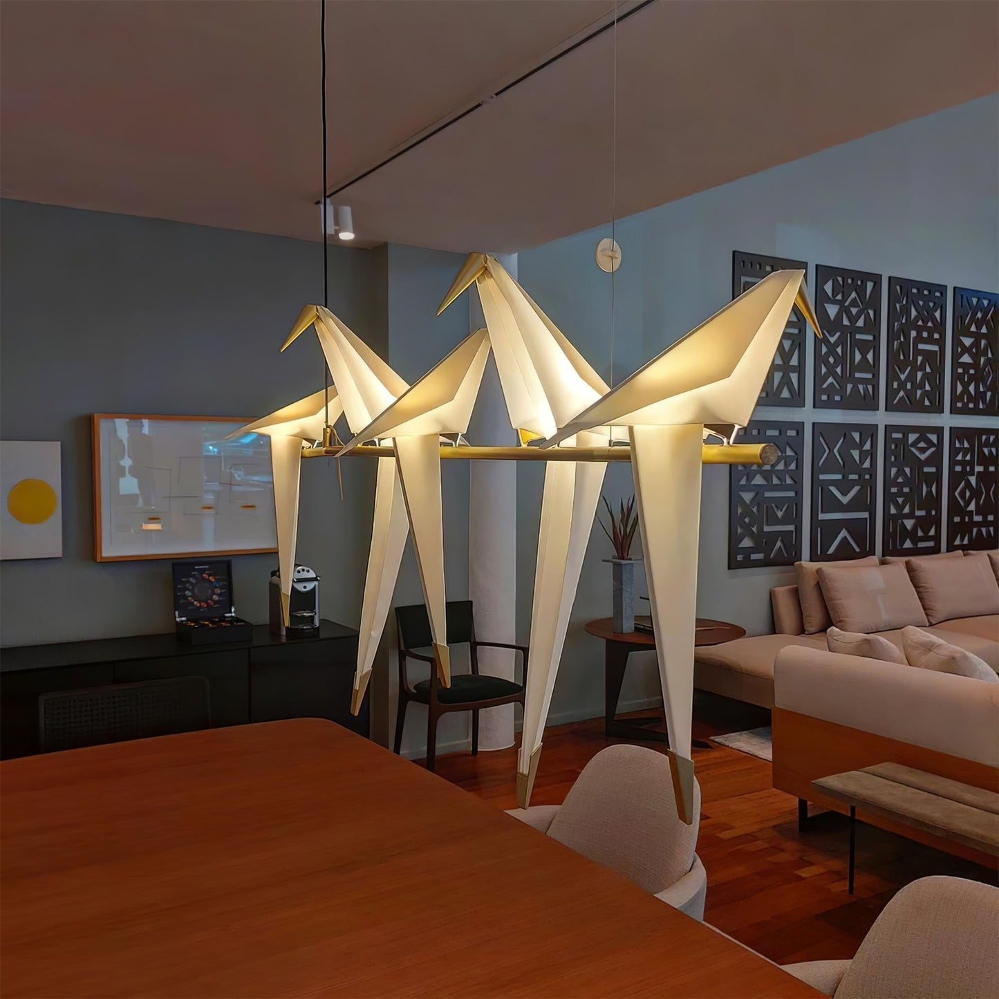 Paper Crane Bird LED Pendant light Chandelier