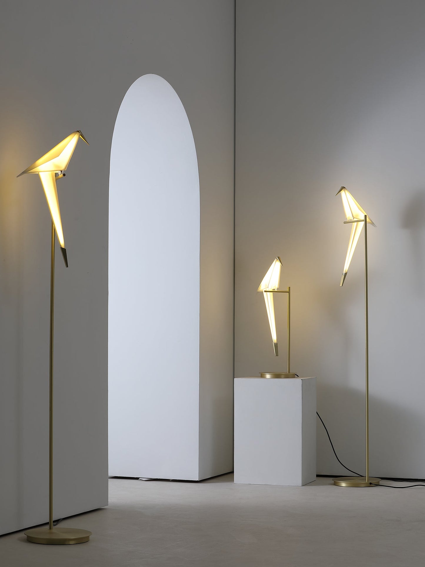 Paper Crane Bird Torchiere Lamp Floor Lamp