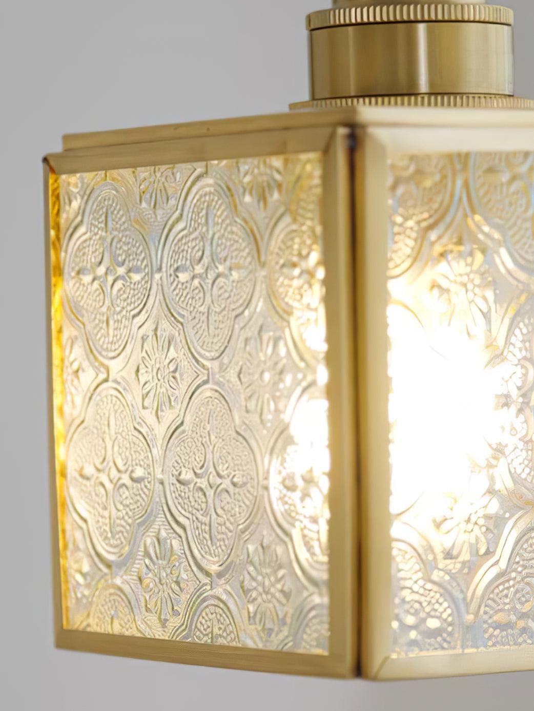 Patterned Glass Houselight Pendant Lamp