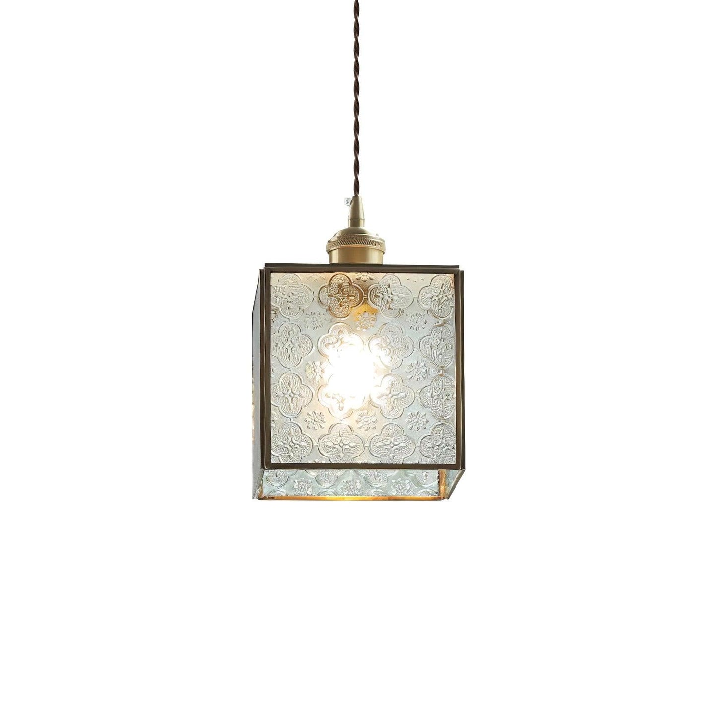 Patterned Glass Houselight Pendant Lamp