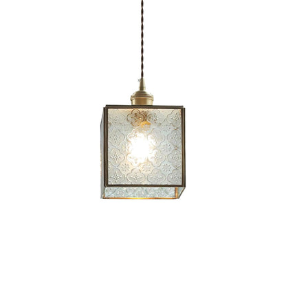Patterned Glass Houselight Pendant Lamp