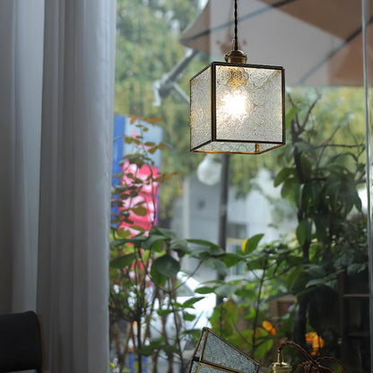 Patterned Glass Houselight Pendant Lamp