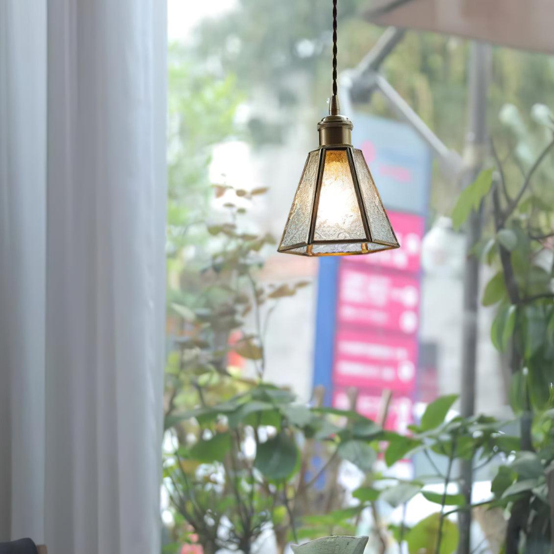 Patterned Glass Houselight Pendant Lamp