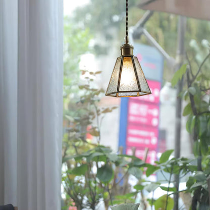 Patterned Glass Houselight Pendant Lamp