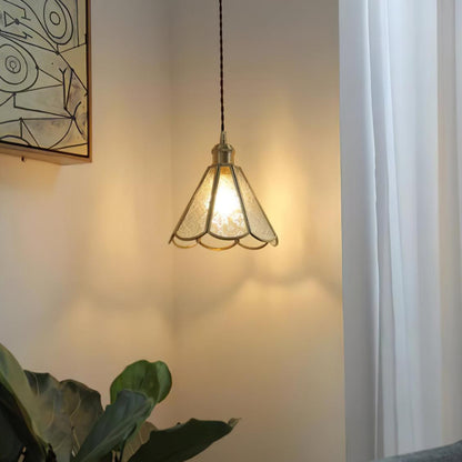 Patterned Glass Houselight Pendant Lamp