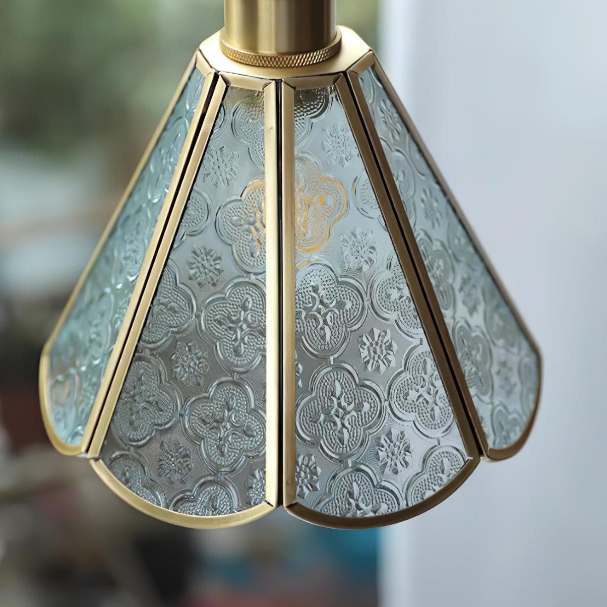 Patterned Glass Houselight Pendant Lamp