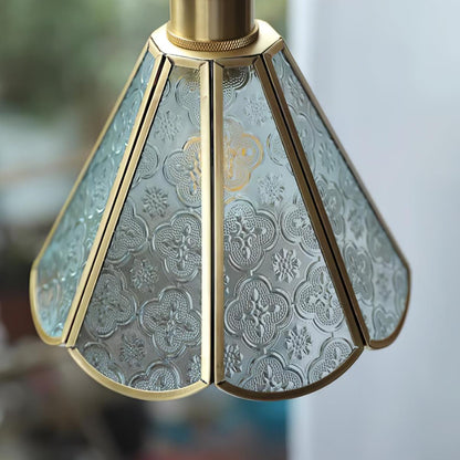 Patterned Glass Houselight Pendant Lamp