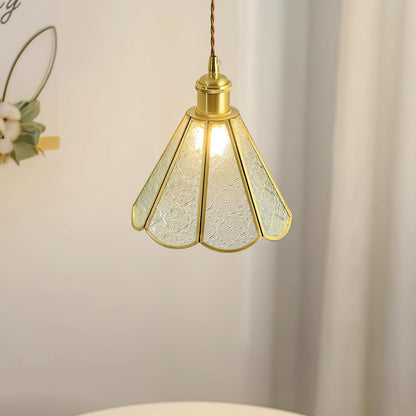 Patterned Glass Houselight Pendant Lamp