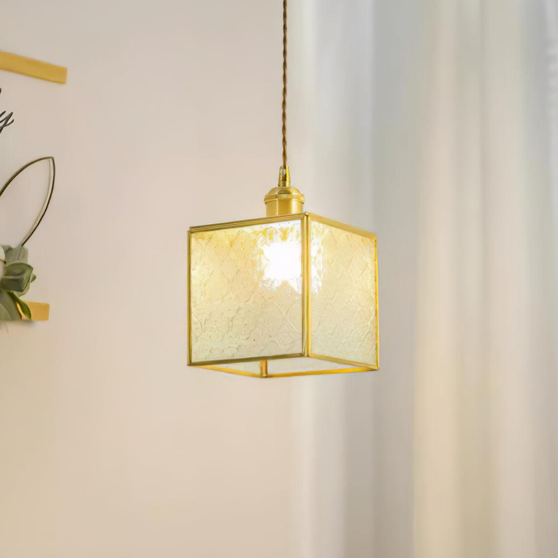 Patterned Glass Houselight Pendant Lamp