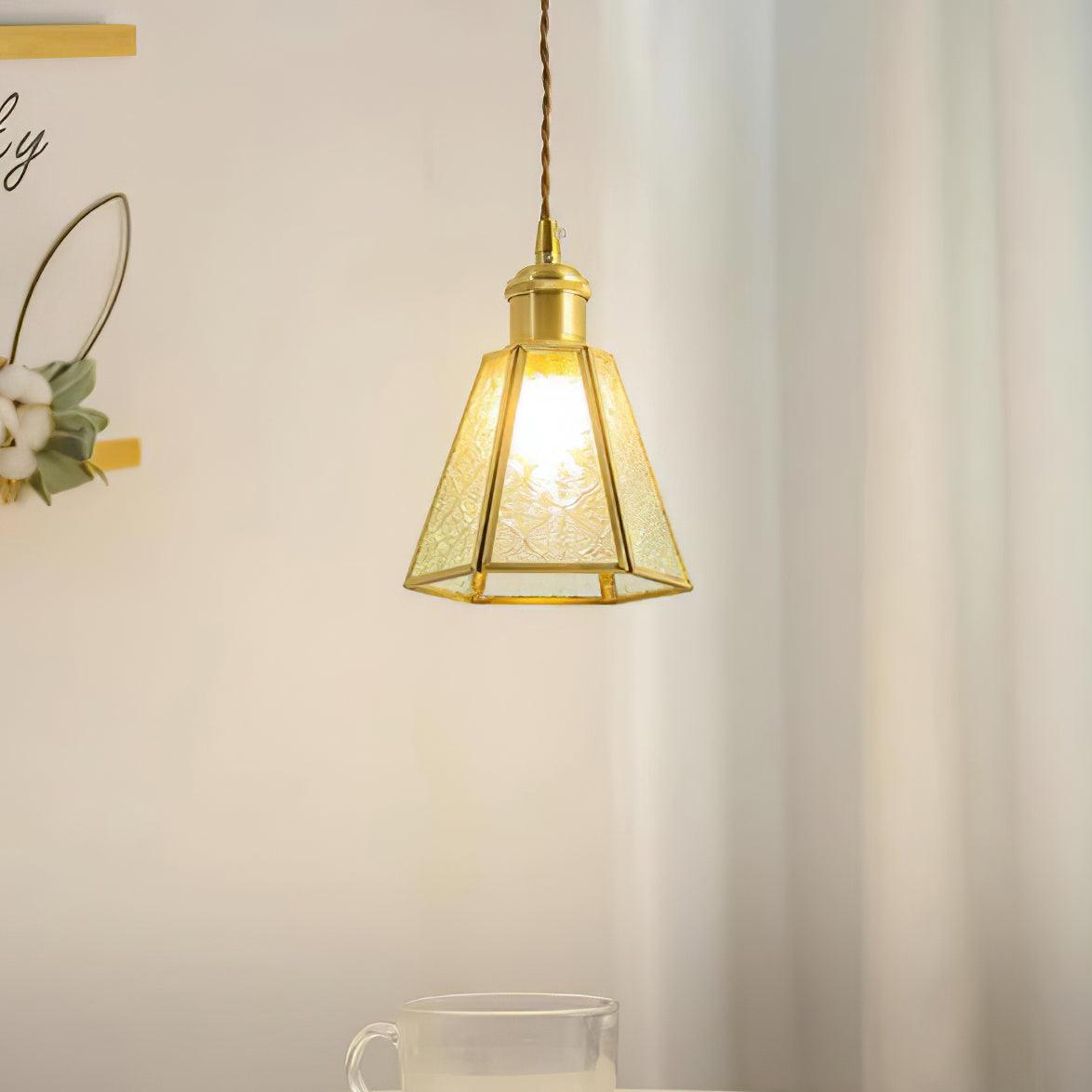 Patterned Glass Houselight Pendant Lamp