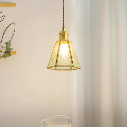 Patterned Glass Houselight Pendant Lamp