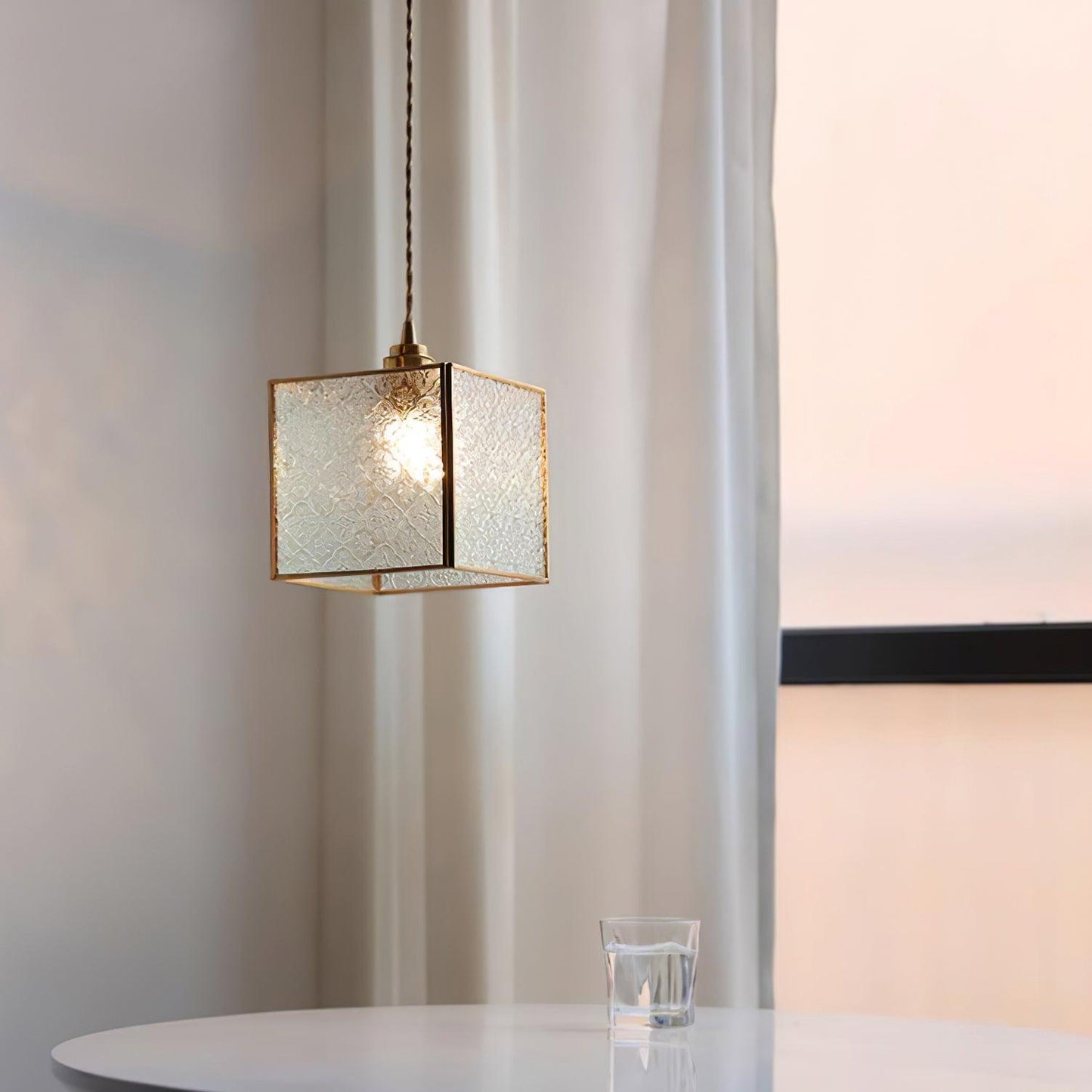 Patterned Glass Houselight Pendant Lamp