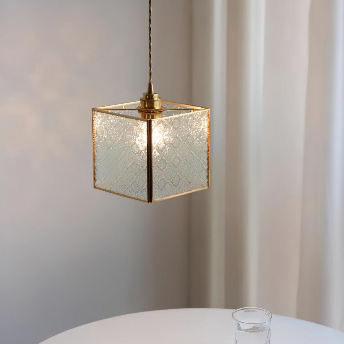 Patterned Glass Houselight Pendant Lamp