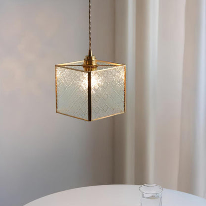 Patterned Glass Houselight Pendant Lamp