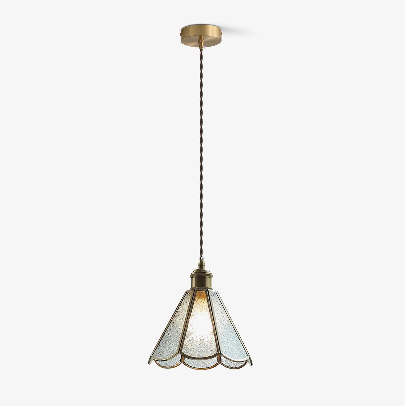 Patterned Glass Houselight Pendant Lamp