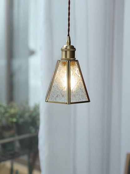 Patterned Glass Houselight Pendant Lamp