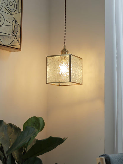 Patterned Glass Houselight Pendant Lamp